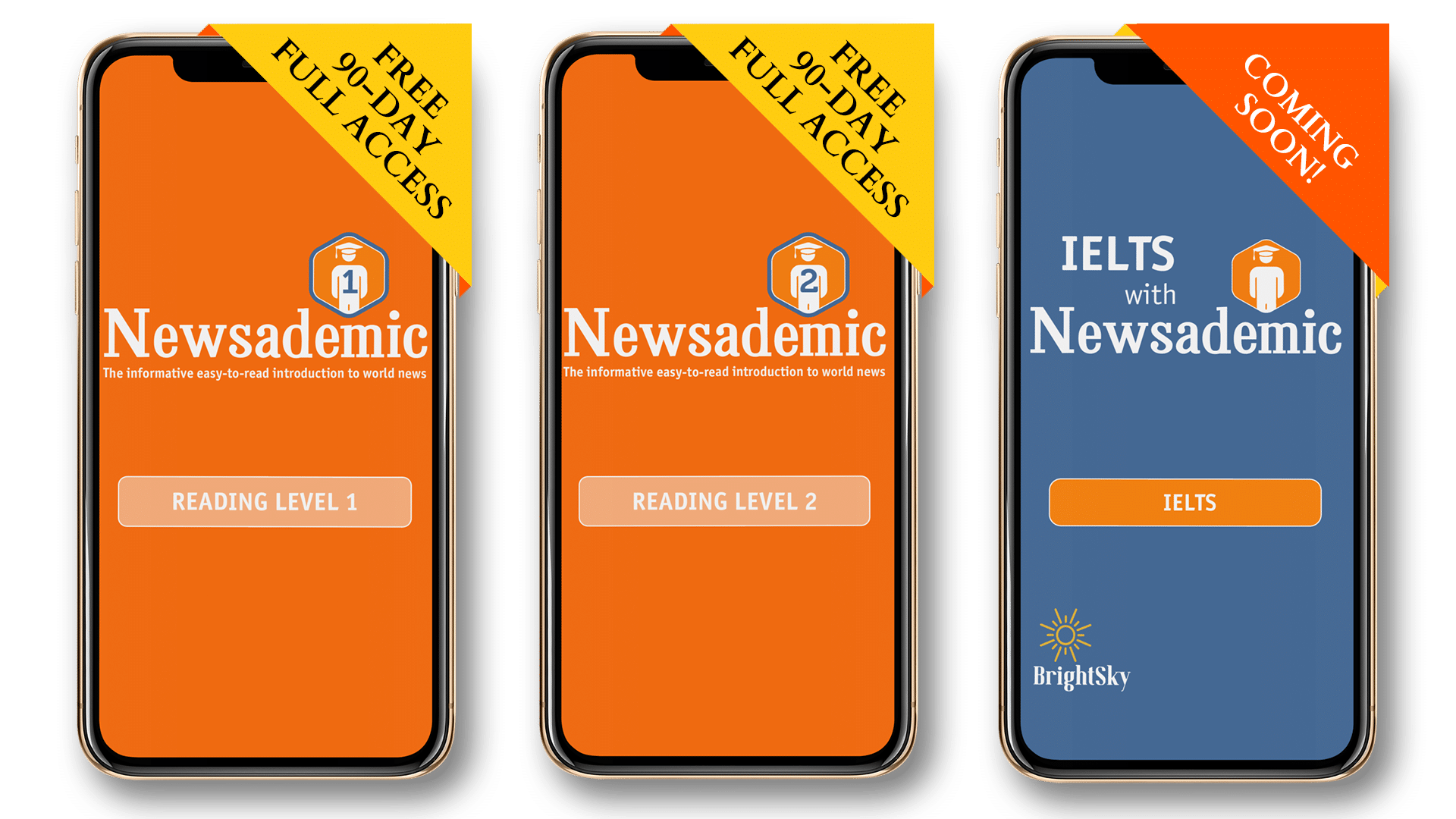Newsademic Apps available at 3 levels